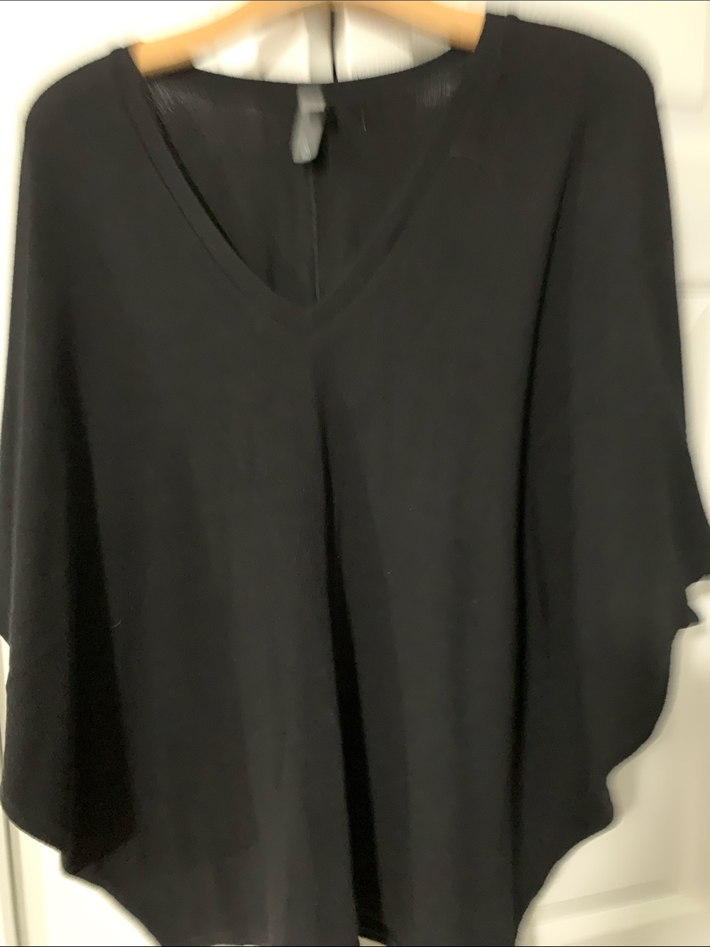 Black V-Neck Women’s Knit Top